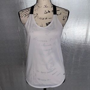 Women's Nike Elastika Racerback Running Tank White